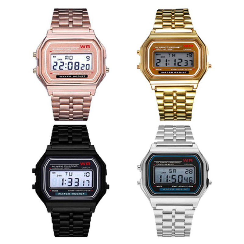 LED Stainless Steel Band Watch - Electronics Gadgets For Men ulasan dan harga
