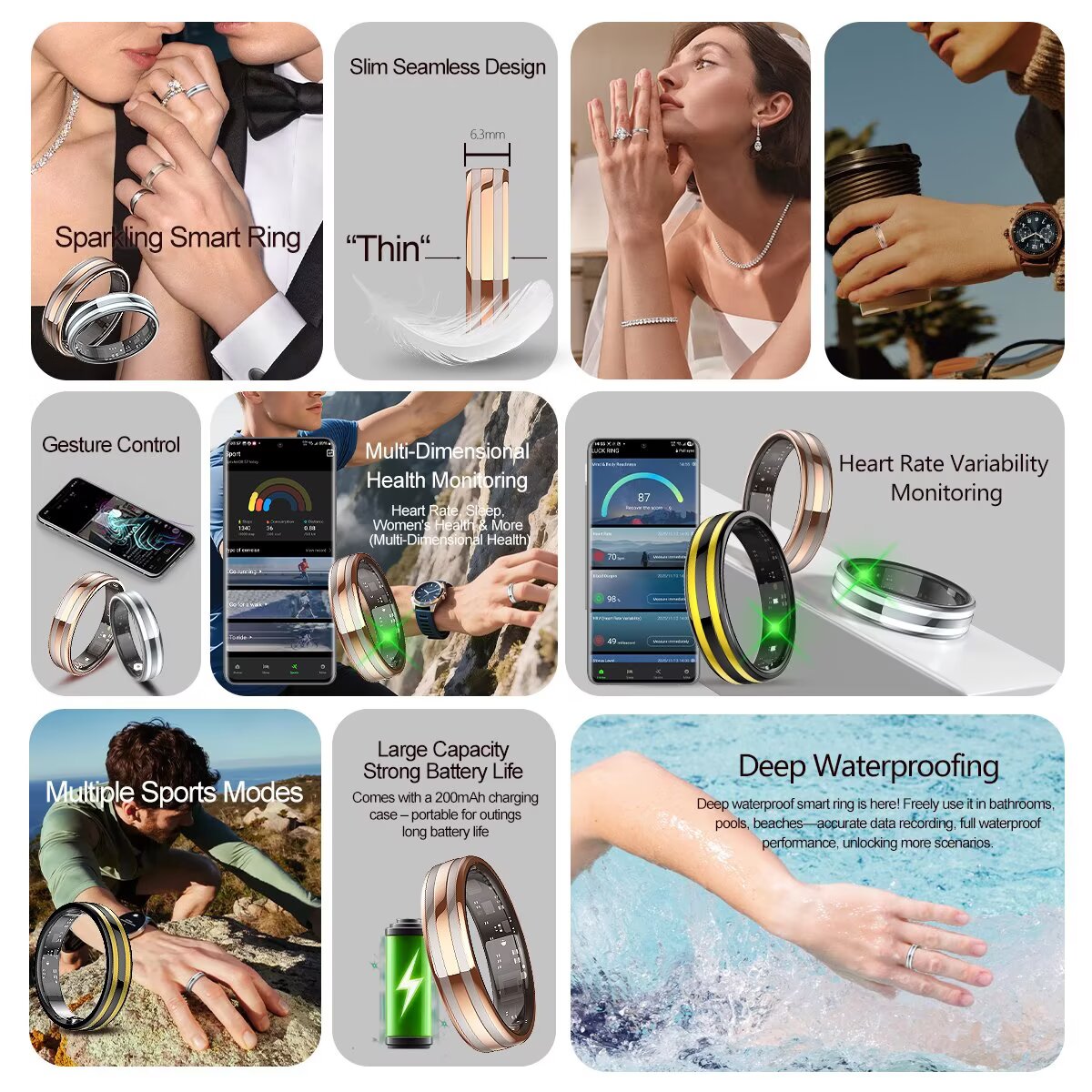 2026 Smart Ring For Men Women  - Smart Ring Health ulasan dan harga