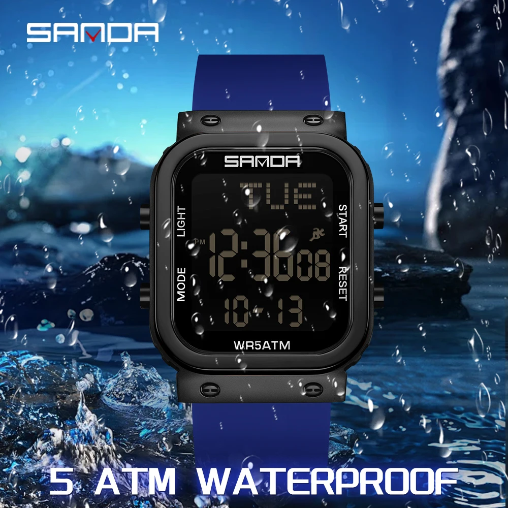 SANDA Digital Watch Men Milita - Electronics Gadgets For Men ulasan dan harga