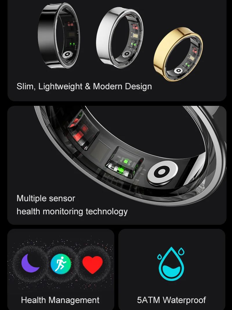 New Smart Ring R09 Health Moni - Smart Ring Health ulasan dan harga